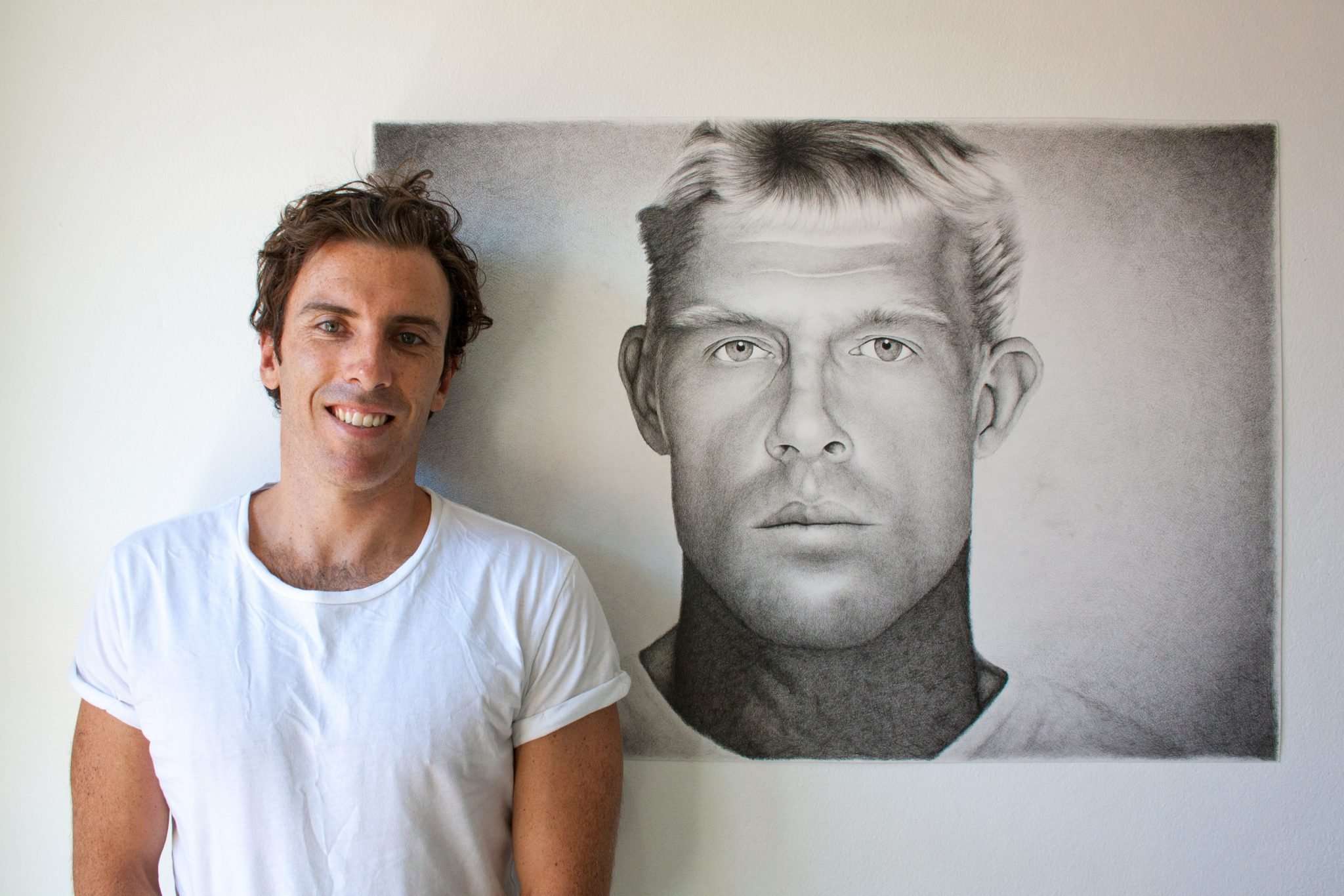 Mick Fanning drawing by artist Dean Spinks
