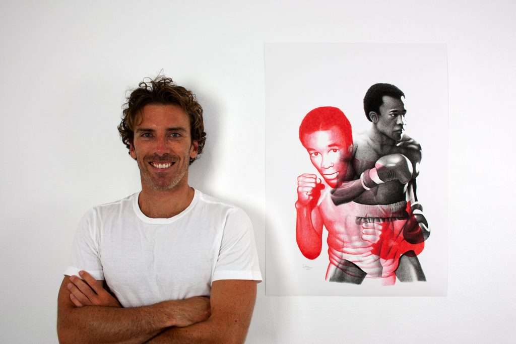 Sugar Ray Leonard drawing by Dean Spinks