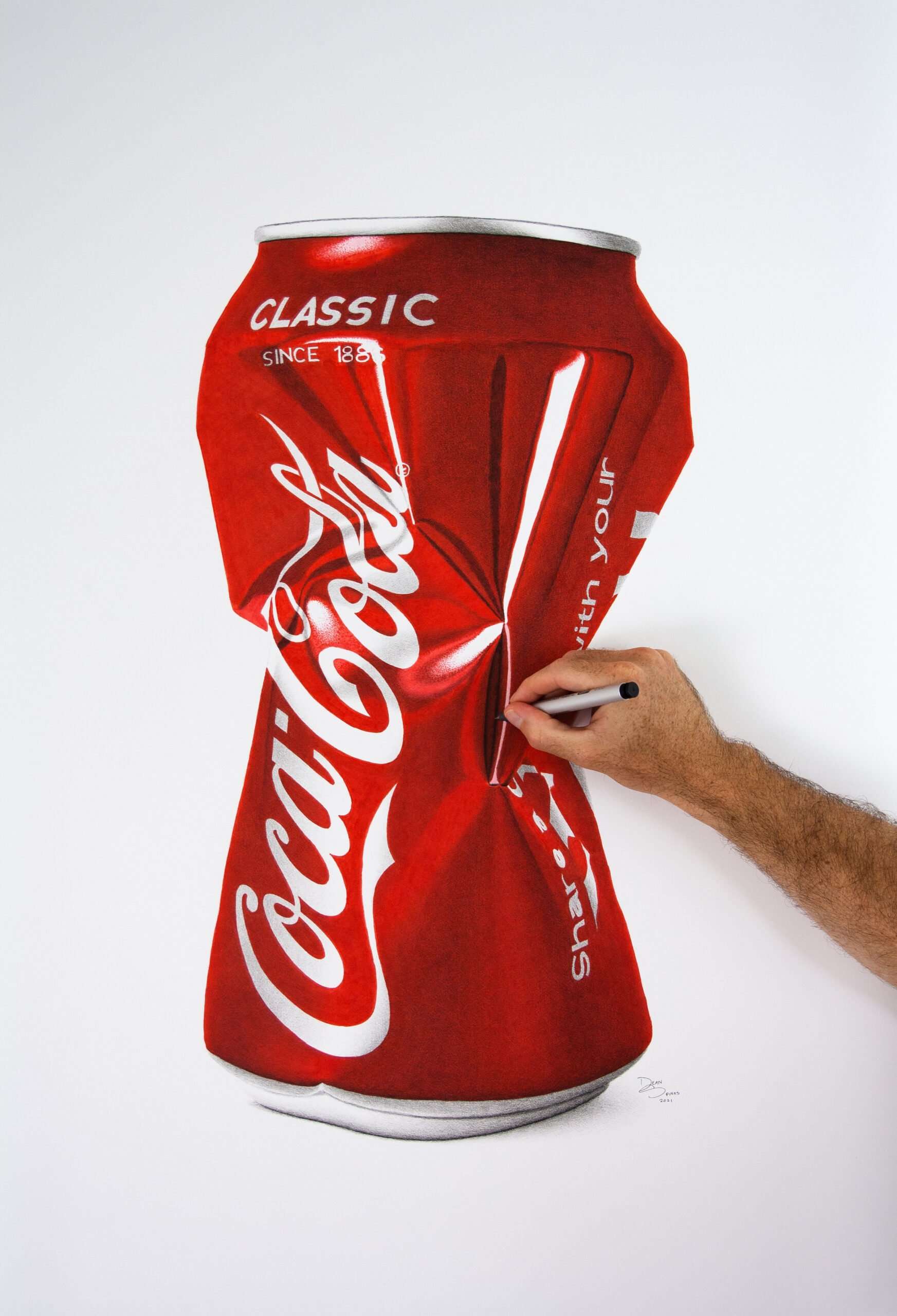 Coke Can Original Artwork Dean Spinks Art