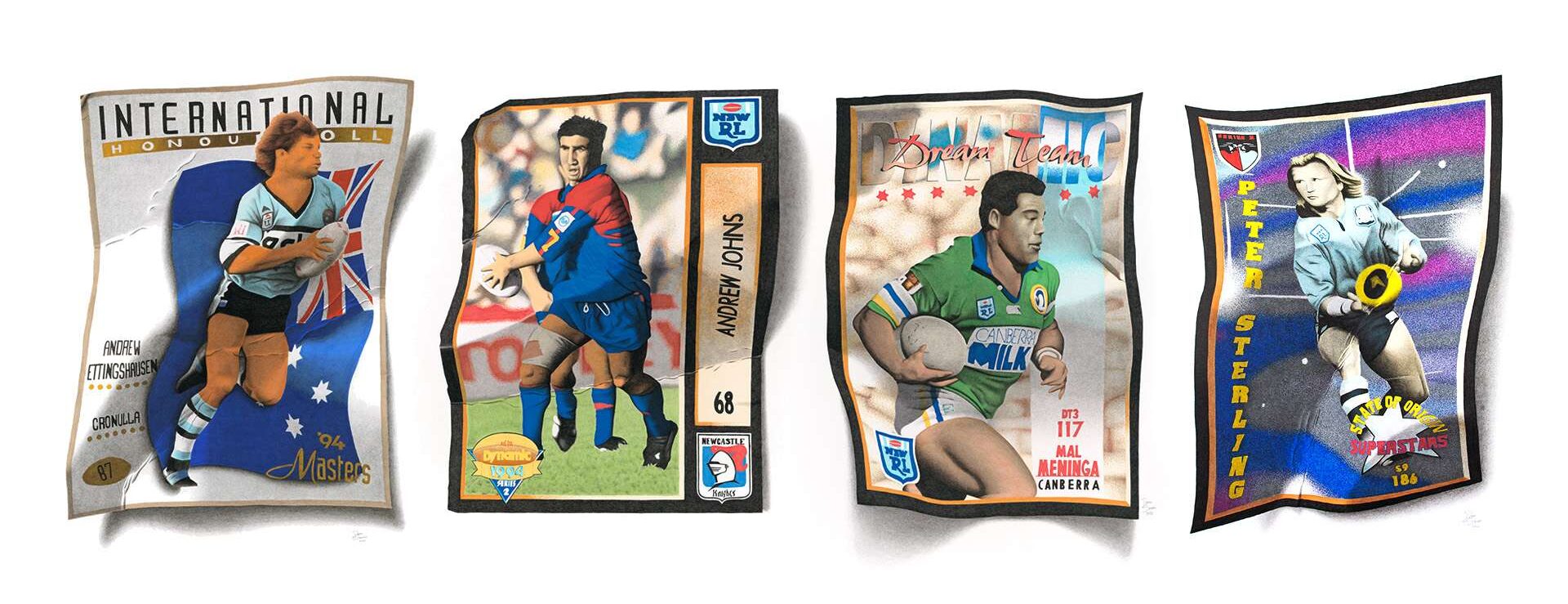 NRL Rugby League Crushed collector cards art series