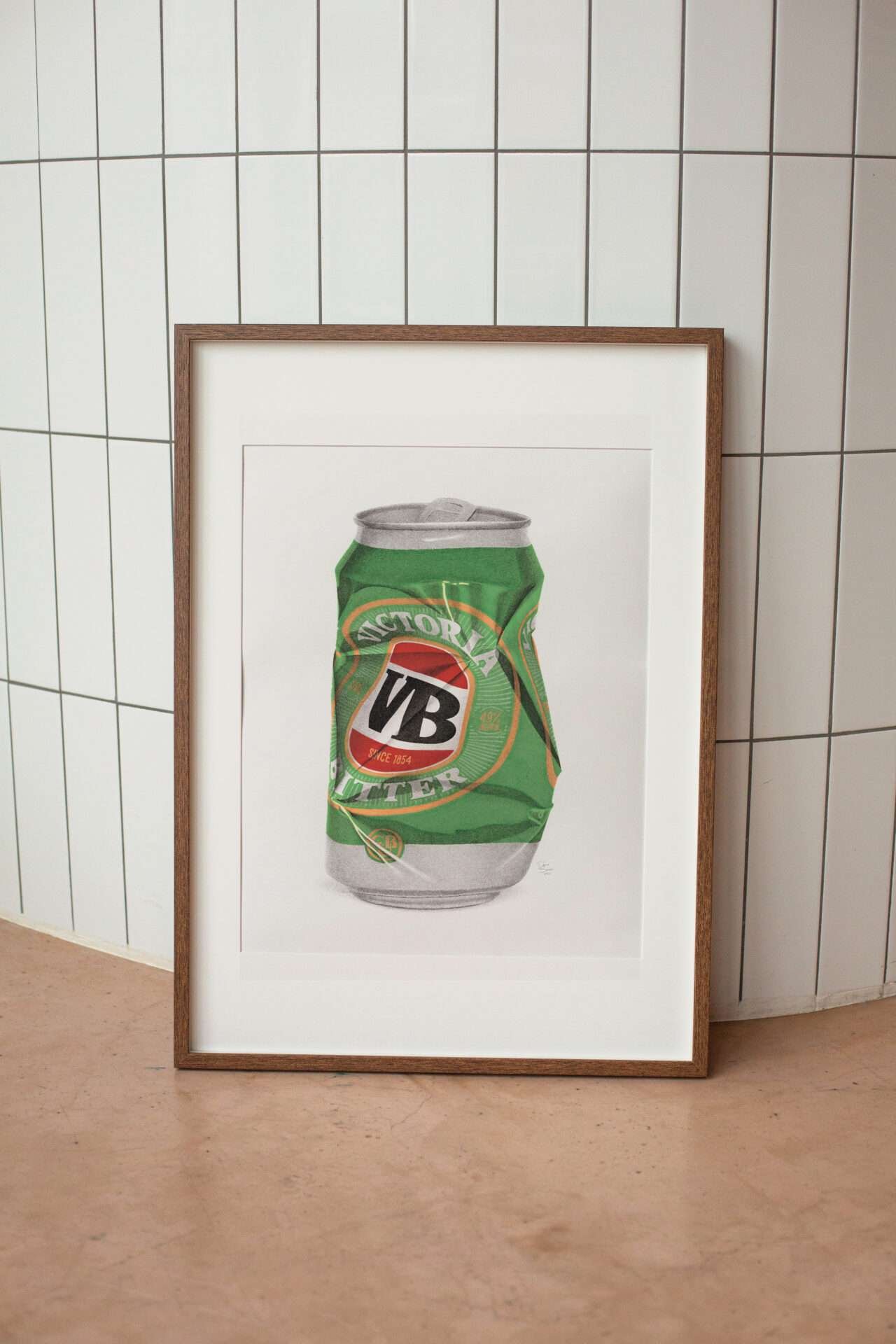 VB Beer Can Print Dean Spinks Art